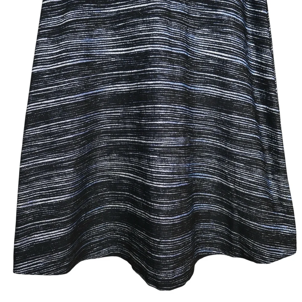 Nicole Miller Women's 6 Metallic Striped Fit & Flare Cutout Lined Dress - Picture 5 of 8